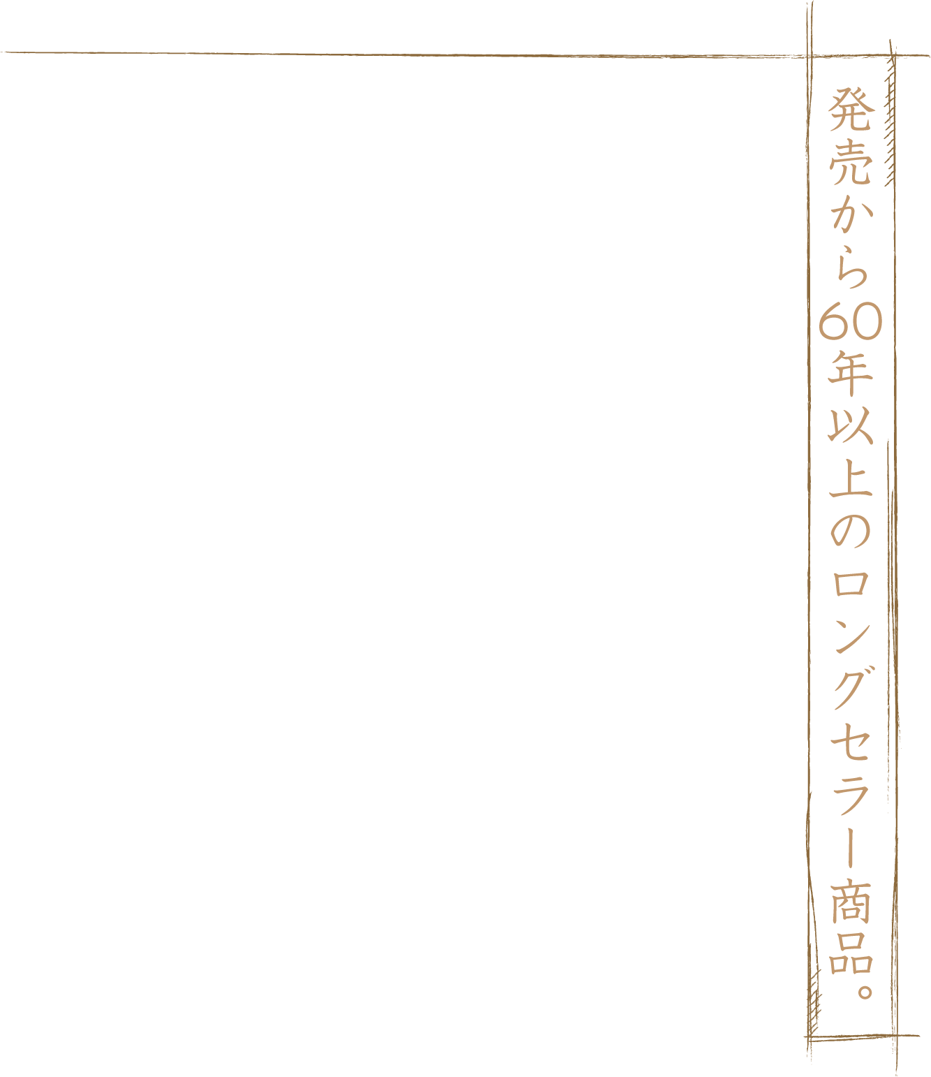 発売から60年以上のロングセラー商品。